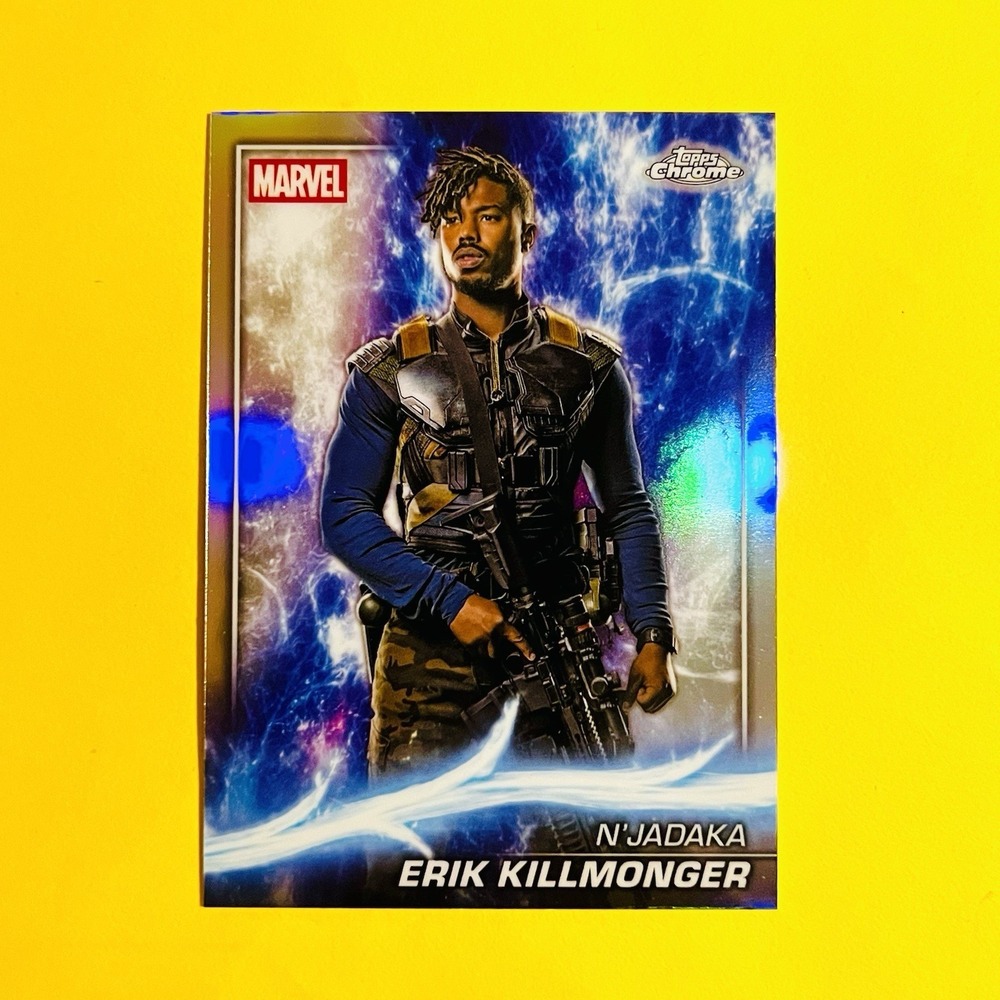 2025 Topps Chrome Marvel Erik Killmonger #85 Refractor Phase Three Black Panther